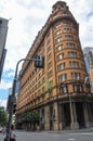 Traditional heritage architecture and a vintage sandstone facade building of the Radisson Blu Plaza Hotel Sydney.